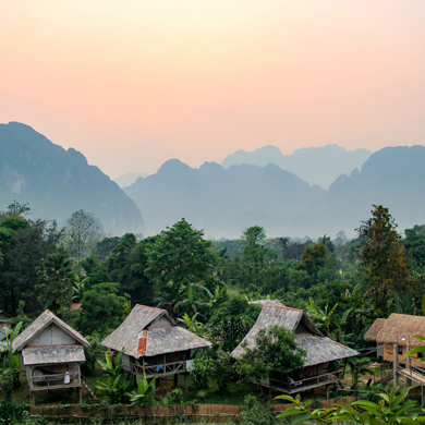 Sunset in Vang Vieng, Laos, South East Asia